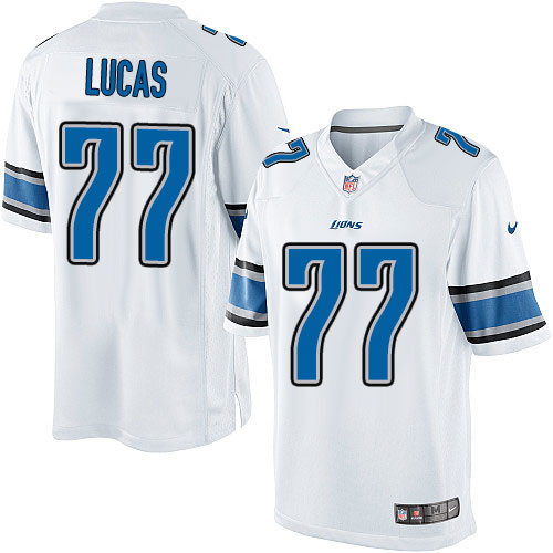 Youth Limited Cornelius Lucas Nike Jersey White Road - #77 NFL Detroit Lions